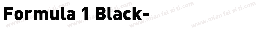 Formula 1 Black字体转换